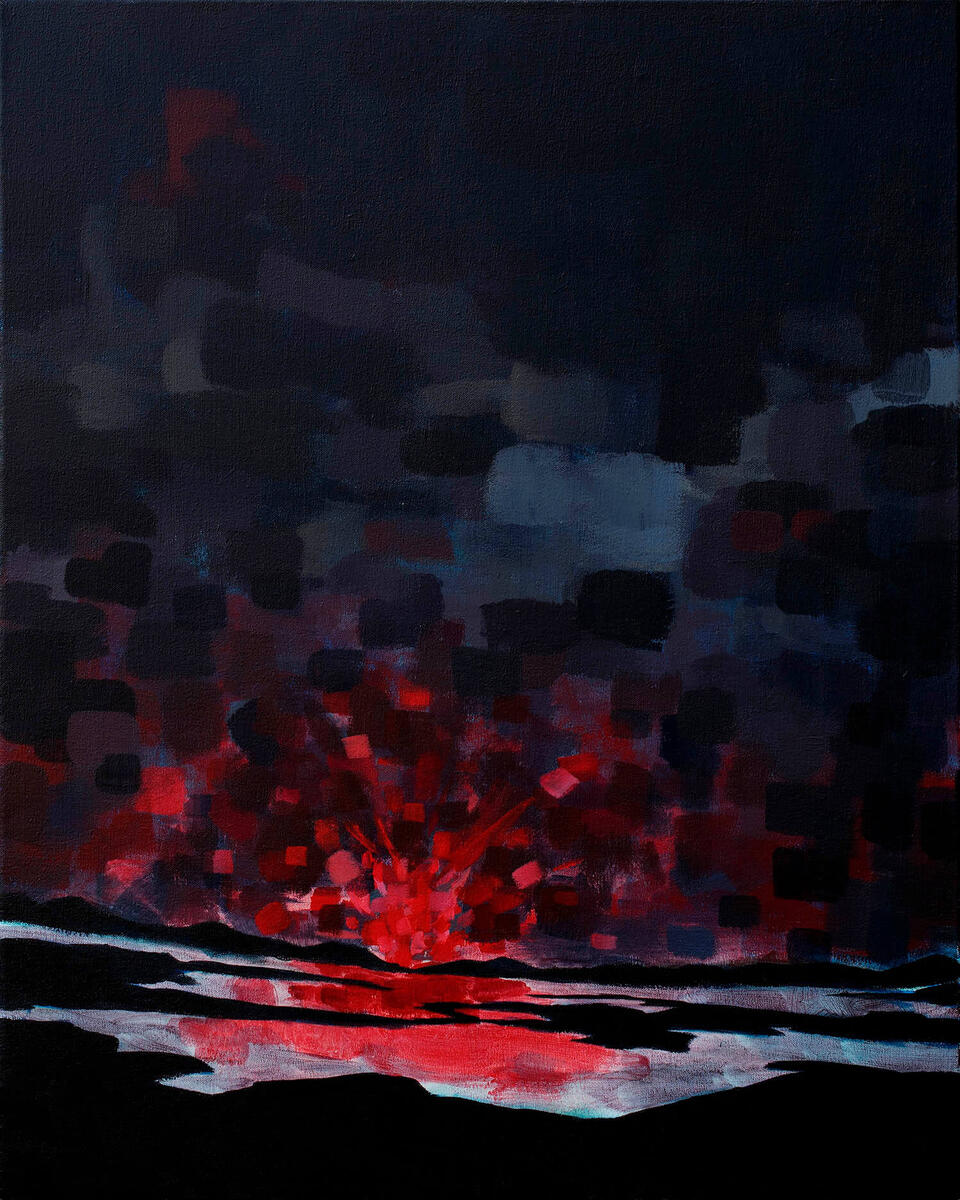 In the distance... 36x30&quot;, Acrylic on canvas