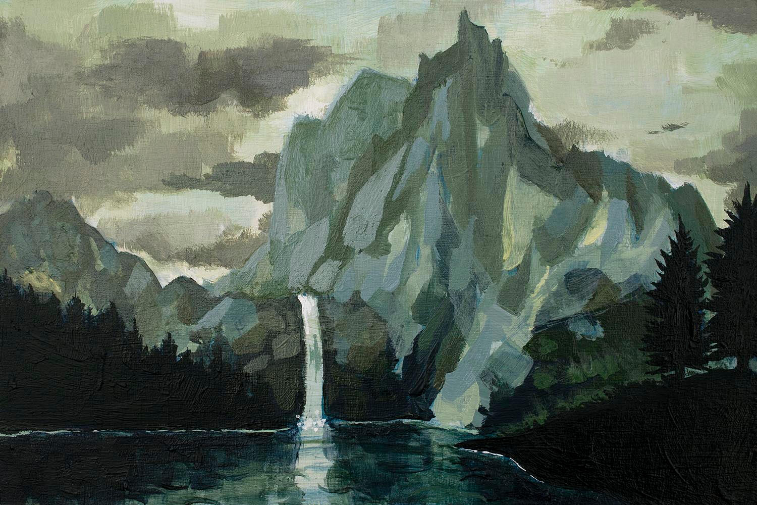 Solace 4x6&quot;, Acrylic on wood panel